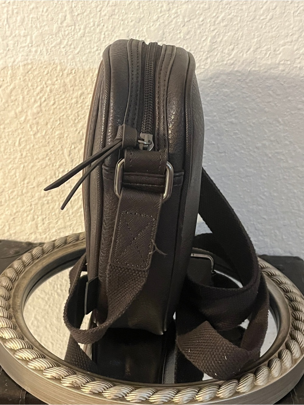 Ted Baker Black and Brown Vertical Panel Crossbody Bag - Picture 5 of 11